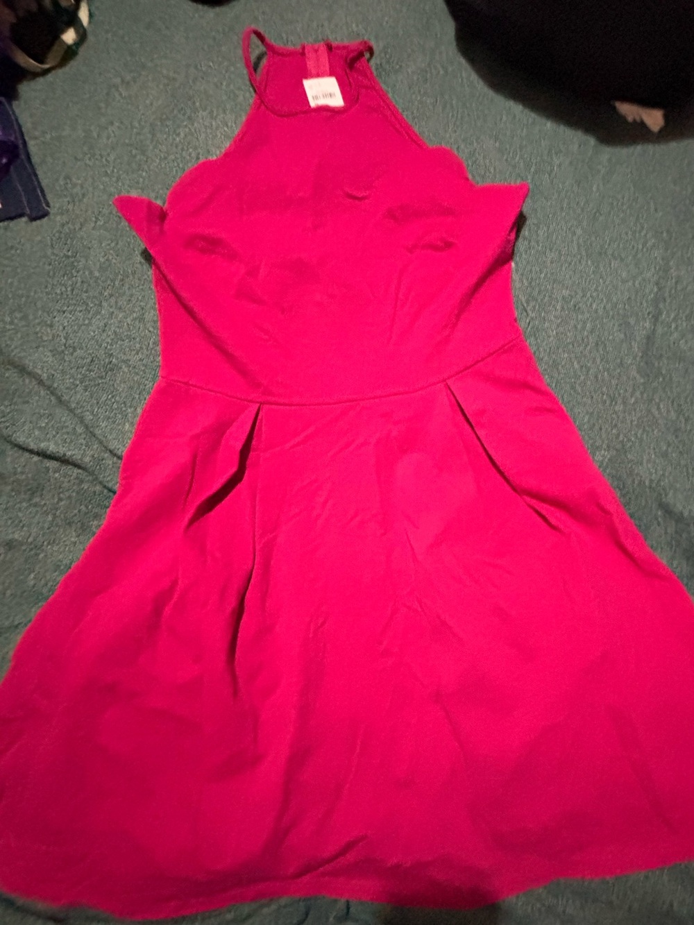 Charlotte Russe Womens XLarge Sleeveless Scalloped Bodice Pink Dress NWT